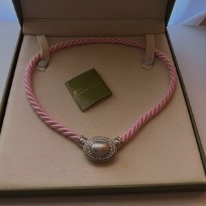 Judith Ripka Soft Pink Twisted Necklace